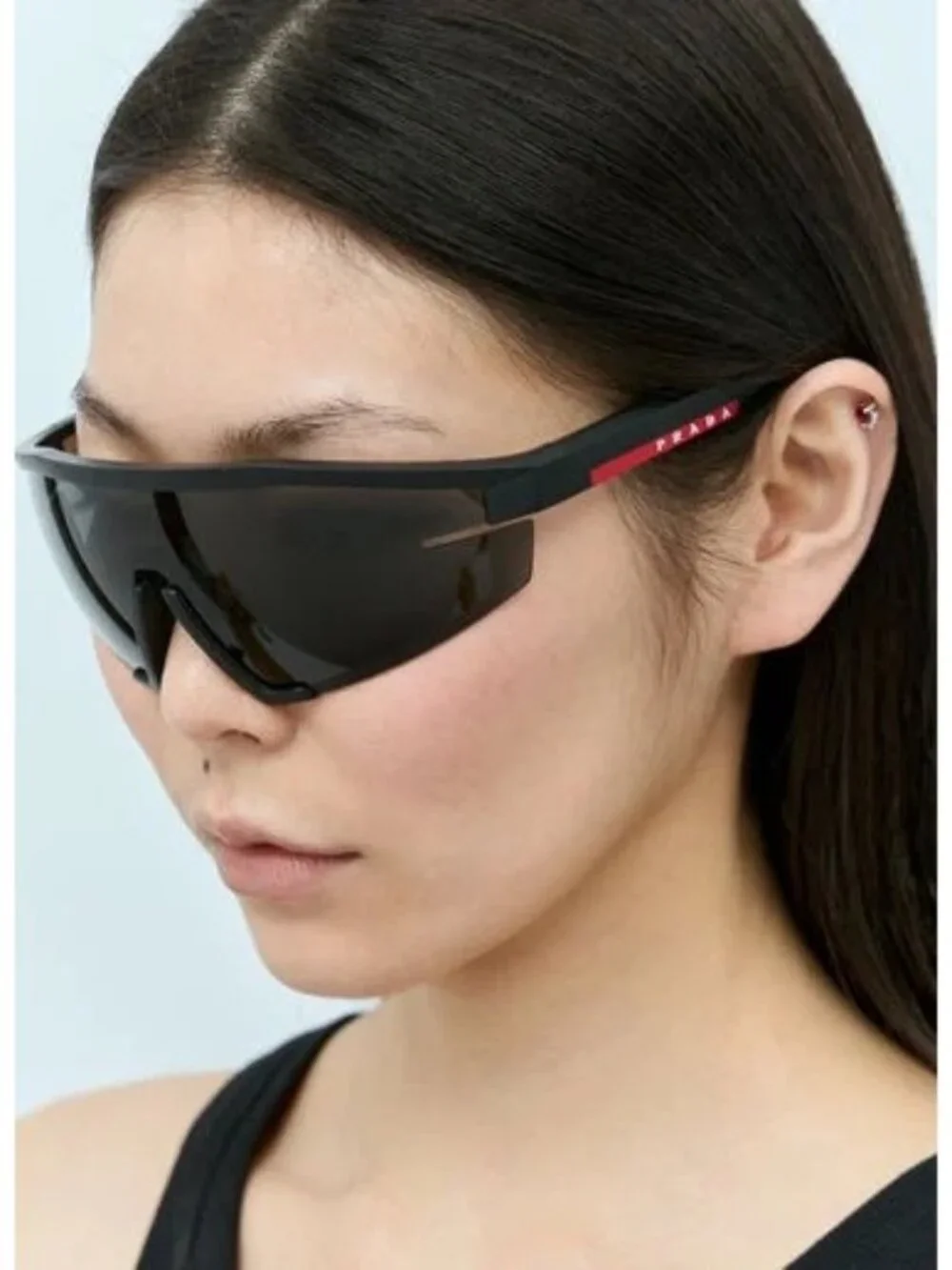 Prada Linea Rossa PS03ZS 1BO05U Men Black Blue Sport Sunglasses Authentic NEW